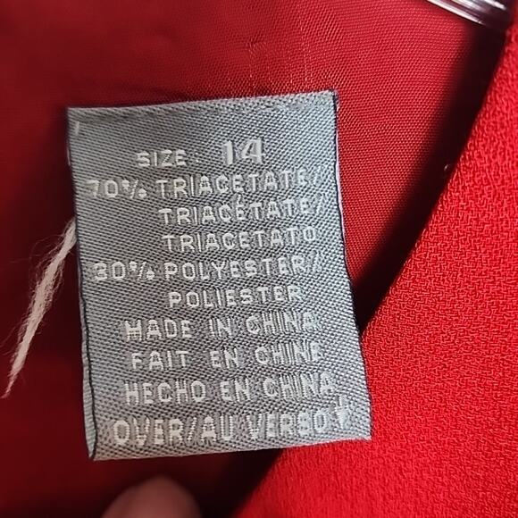 Liz Claiborne Dresses Red/Black Shift Dress, Size 14 - Picture 5 of 6